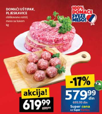 DOMAĆI UŠTIPAK, PLJESKAVICE