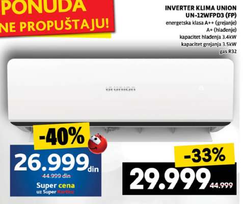 INVERTER KLIMA UNION UN-12WFPD3(FP)