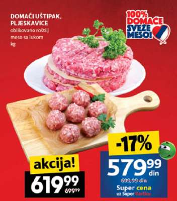 DOMAĆI UŠTIPAK, PLJESKAVICE