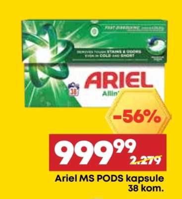Ariel MS PODS kapsule, 38 kom.