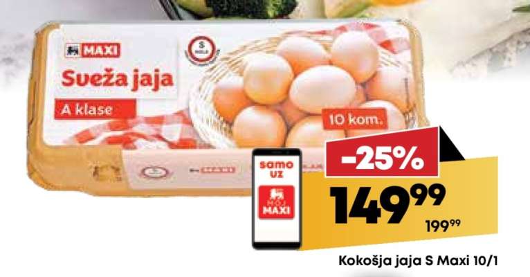 Kokošja jaja S Maxi 10/1