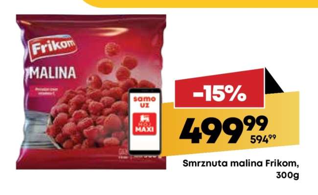 Smrznuta malina Frikom, 300g