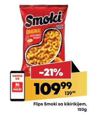 Flips Smoki sa kikirikijem 150g
