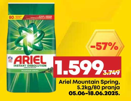 Ariel Mountain Spring, 5.2kg/80 pranja