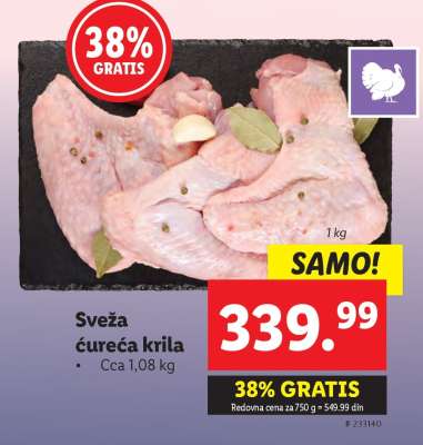 Sveža ćureća krila