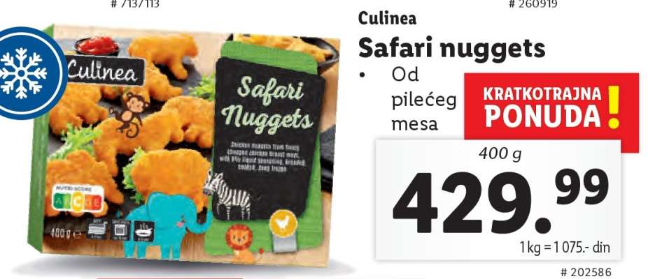 Culinea Safari nuggets