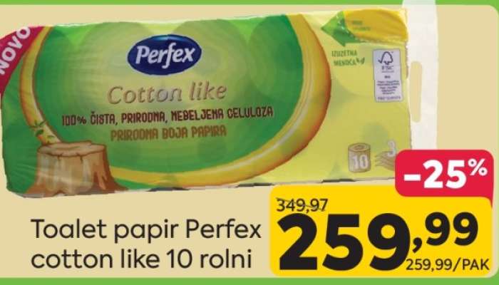 Toalet papir Perfex Cotton like 10 rolni