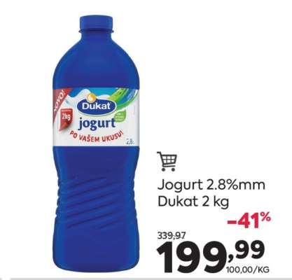 Jogurt 2.8%mm Dukat 2 kg