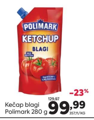 Kečap blagi Polimark 280 g