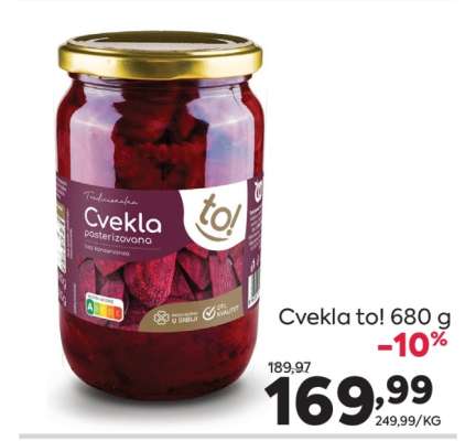 Cvekla TO! 680 g