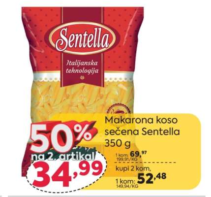 Makarona koso sečena Sentella 350 g