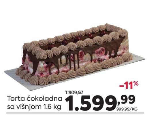 Torta čokoladna sa višnjom 1.6 kg