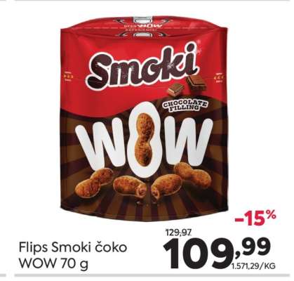 Flips Smoki čoko WOW 70 g