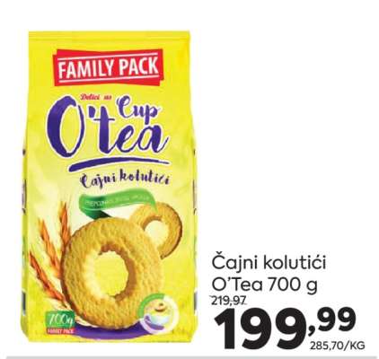 Čajni kolutići O'tea 700 g