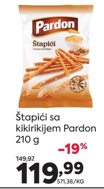 Štapići sa kikirikijem Pardon