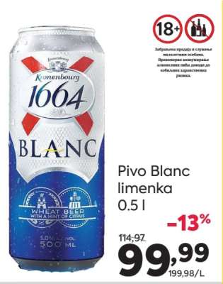 Pivo Blanc limenka 0.5 l