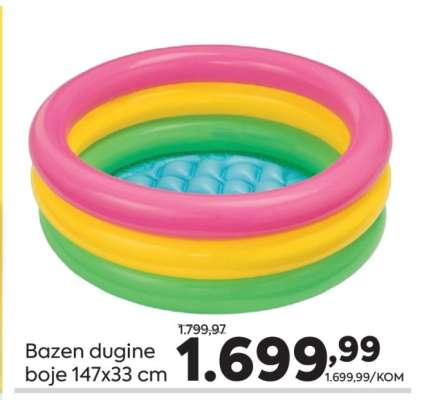 Bazen dugine boje 147x33 cm
