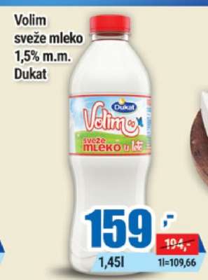 VOLIM SVEŽE MLEKO