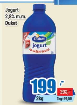 Jogurt 2,8% m.m. Dukat