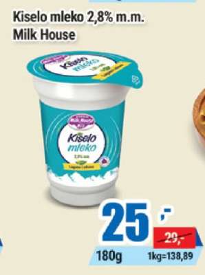 Kiselo mleko 2,8% m.m. Milk House