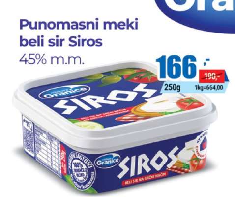 Punomasni meki beli sir Siros