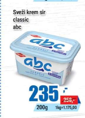 Sveži krem sir classic abc
