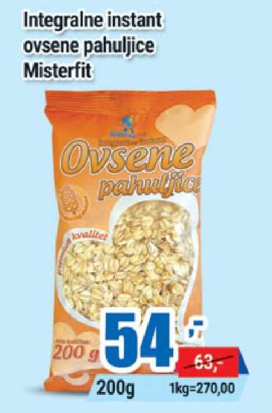 Integralne instant ovsene pahuljice Misterfit