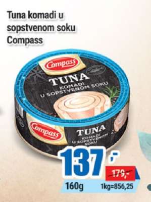 Tuna komadi u sopstvenom soku Compass