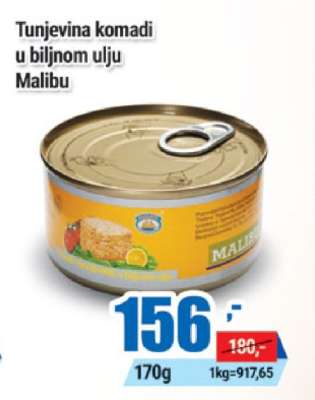 Tunjevina komadi u biljnom ulju Malibu