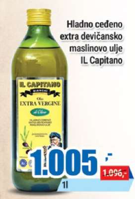 Hladno cedeno extra devičansko maslinovo ulje IL Capitano