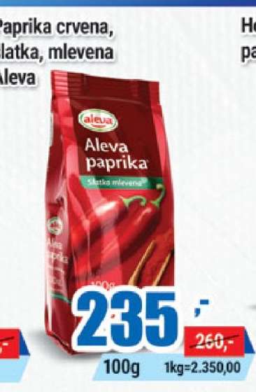 Paprika crvena, slatka, mlevena Aleva