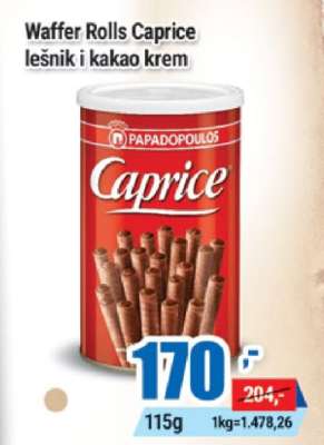 Waffer Rolls Caprice