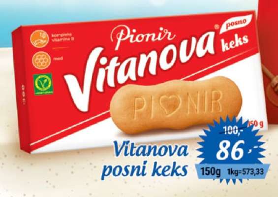 Vitanova posni keks