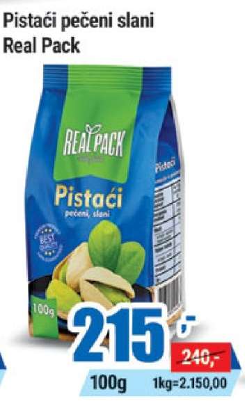 Pistáci pečení slaní Real Pack