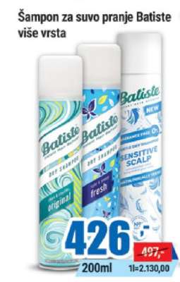Šampon za suvo pranje Batiste