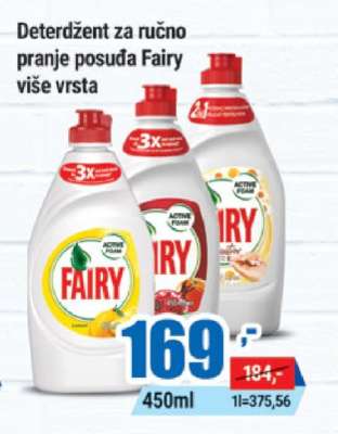 Deterdžent za ručno pranje posuđa Fairy