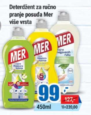 Deterdžent za ručno pranje posuđa Mer