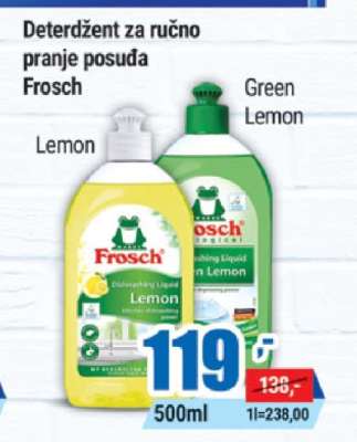 Deterdžent za ručno pranje posuđa Frosch