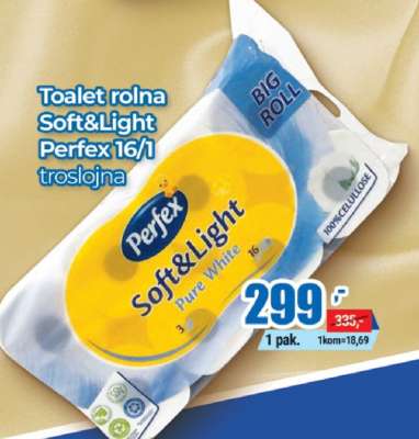 Toalet rolna Soft&Light Perfex 16/1
