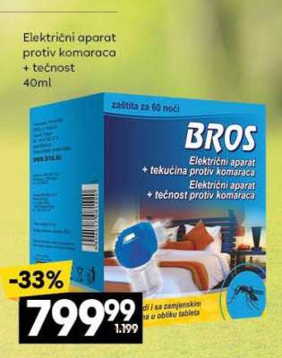 Električni aparat protiv komaraca + tečnost