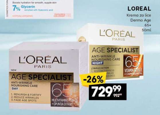 LOREAL Krema za lice Dermo Age 65+ 50ml