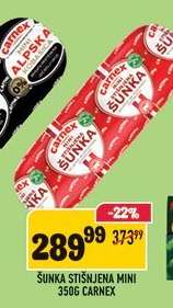 Šunka Stišnjena Mini 350g Carnex