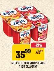 Mléčný dezert Zottis Fruit