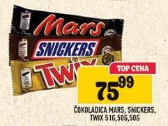 Čokoladica Mars, Snickers, Twix