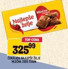 Čokolada Najlepše Želje Mlečna 200g Štark