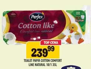 Toalet papir cotton comfort line natural 10/1 3sl