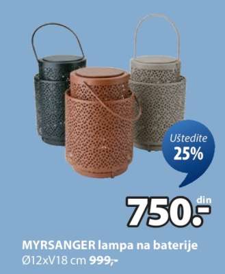 MYRSANGER lampa na baterije