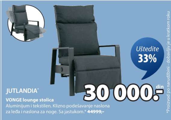 JUTLANDIA VONGE LOUNGE STOLICA