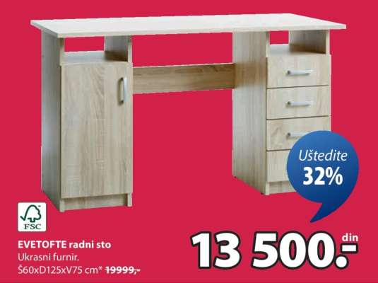 EVETOFTE RADNI STO