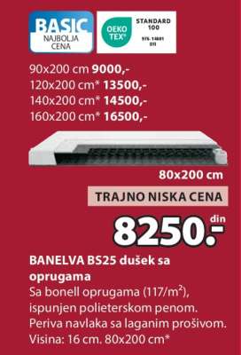 Banelva BS25 Dušek sa Oprugama